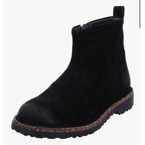 Birkenstock Melrose Booties Womens 10 Black Suede Zip Ankle Boots Comfort EUC